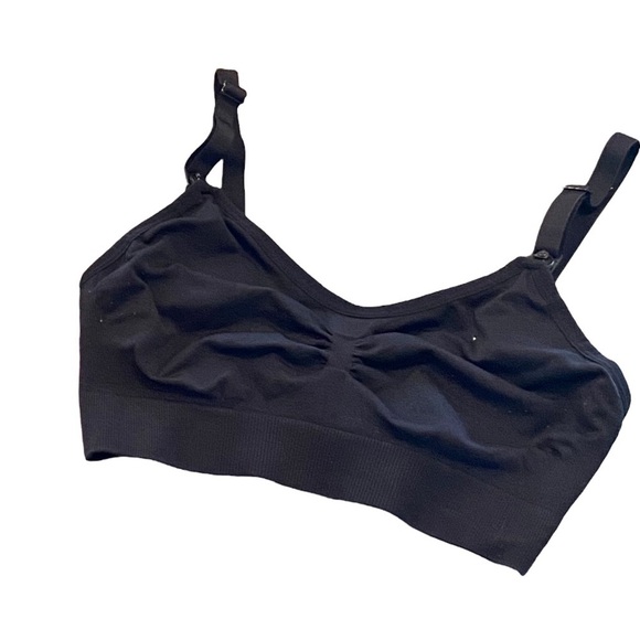 Full Bust black Maternity Seamless Wireless Nursing Bra - Picture 2 of 7
